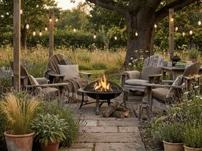 Fém hordozható tűzrakóhely FIREBOWL ∅ 90 cm, fekete