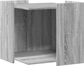 vidaXL szürke sonoma színű szerelt fa macskaalomdoboz 53 x 53 x 51 cm
