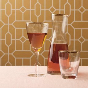 GOLDEN TWENTIES vizes pohár arany szegéllyel 300 ml