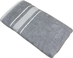 Frottír törölköző deluxe Monaco szürke 30x50cm TiaHome