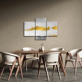 Kép - Arany és szürke vonások (90x60 cm)