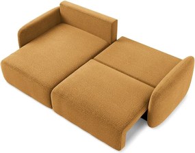 Narancssárga kinyitható-tárolóhelyes sarokkanapé (bal oldali) Kalena – Makamii