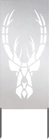 vidaXL Kertvédő vászon Állatnyomat Ezüst 50 x 140 cm Rozsdamentes acél