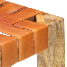 2 db barna valódi bőr bárszék 60 cm