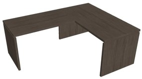Verno ergonomikus asztal 160 x 200 cm, bal, antracit tölgy