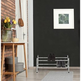 Ezüstszínű fém teleszkópos cipőtartó állvány – Premier Housewares