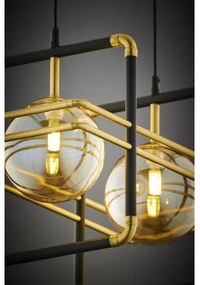 Jupiter 2026 - Csillár zsinóron FIORI 2xG9/10W/230V fekete/arany/bézs