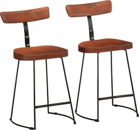 vidaXL Bárszékek 2 db 49x43x79 cm tömör fa Mango