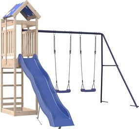 vidaXL tömör fenyőfa kültéri játszószett