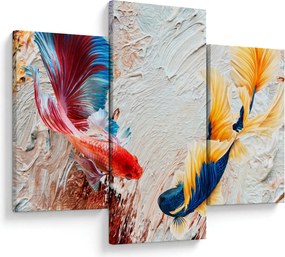 Kép - harcoló hal (90x60 cm)