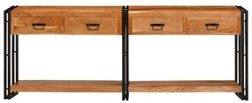 Konzolasztalok Egyéb 2 pcs Barna 200 x 33 x 75 cm Tömör akácfa