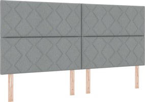 vidaXL Fejtámla Világosszürke 200 cm szövet