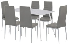 Renton 6+1 étkező garnitúra szürke-szürke