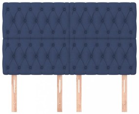 4 db kék szövet fejtámla 72 x 7 x 78/88 cm