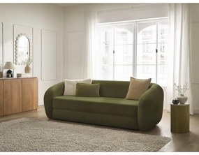 Zöld zsenília kinyitható kanapé 228 cm Neyo – Bobochic Paris