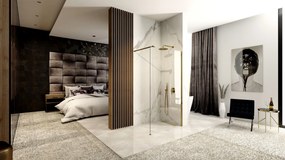 Zuhanyfal Rea Aero gold 90 Walk In