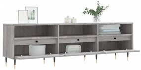 szürke sonoma színű szerelt fa TV-szekrény 150x30x44,5 cm