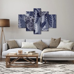 Kép - Kék zebrák (150x105 cm)