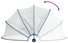 kerek PVC medencekupola 376x188 cm