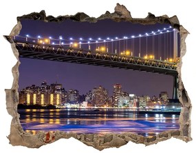 3d lyuk fal dekoráció Bridge new york city nd-k-88613776