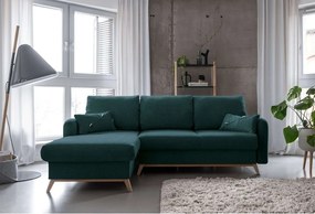 Scandic Lagom türkiz kinyitható sarokkanapé, bal oldali - Miuform