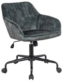 Stílusos irodai szék Esmeralda zöld bársony