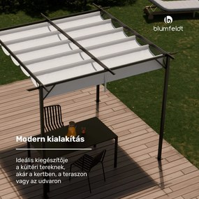 Blumfeldt Pantheon Robust, pergola, 3 x 3 m, időjárásálló porszórt acél, időjárásálló