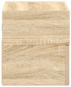 2 db sonoma tölgy falra szerelhető éjjeliszekrény 45x26x28,5 cm