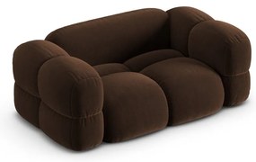 Sötétbarna bársony kanapé 180 cm Loretto – Cosmopolitan Design