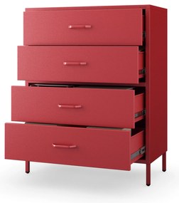 Komód CARLA , 800 x 1015 x 400 mm, Modern: piros
