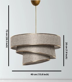 Függőlámpa, Couper - Beige, Gold