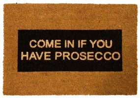 Come In If You Have Prosecco Glitter természetes kókuszrost lábtörlő, 40 x 60 cm - Artsy Doormats