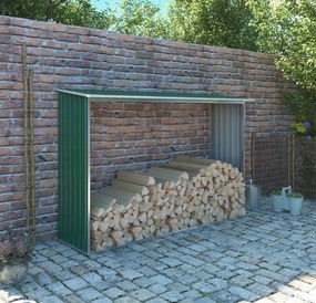 Tüzifa tároló 2,3m3, 242 x 75 cm, zöld, Penta G21