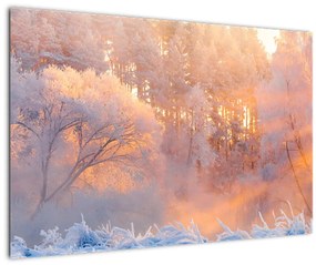 Kép - fagyos hajnal (90x60 cm)