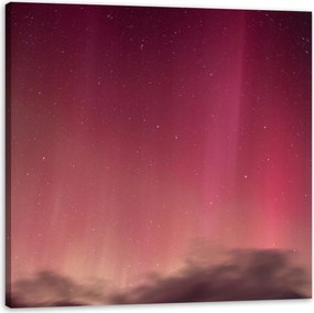 Vászonkép Kozmosz Északi fény Vörös égbolt Csillagászat 40x40