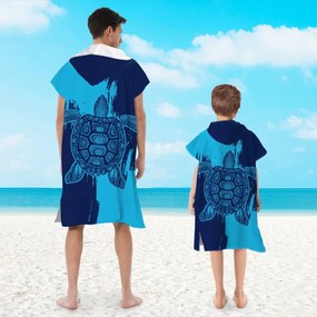 Strandponcsó INDIGO családi szett 2db, kék