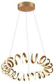 Aranyszínű LED függőlámpa ø 55 cm Curl – Trio