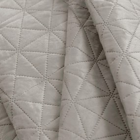 Szürkésbézs bársony steppelt ágytakaró 220x240 cm Laila – Restilo