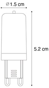 5 darabos készlet G9 dimmelhető LED izzók 3W 280 lm 2700K