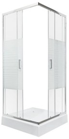 Madera 80x80 cm szögletes zuhanykabin zuhanytálcával