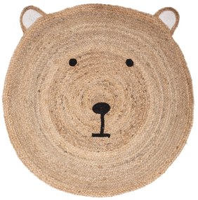 BEAR HEAD gyermek juta szőnyeg 100 cm