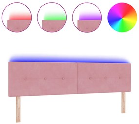 LED Hátfej Varratos Rózsaszín 90 cm Bársony