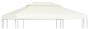 krémfehér csere pavilon ponyvatető 310 g / m² 3 x 4 m