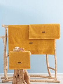 Wellness sárga törölköző
