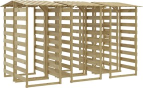 vidaXL 6 db impregnált fenyőfa pergola tetővel 100 x 90 x 200 cm