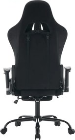 Irodai/gamer szék, fekete Velvet szövet, teherbírás 150 kg, SALOP