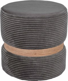 Ring puff - tölgy gyűrű - L49 - petrolszürke bársony R