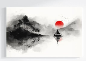 Vászonkép Canvas Keleti Táj Akvarell Japán Art 60x40