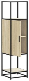 Highboard sonoma tölgy 35,5x35x139 cm gépelt fa és fém