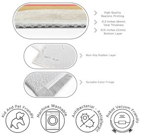 Sárga-rózsaszín mosható futószőnyeg 80x200 cm Creamy Raspberry Swirl – Mila Home